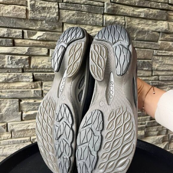 ECCO BIOM Men's Black Leather Sneakers EU 41 Comfort Walking Shoes Casual  Premi - Picture 3 of 7